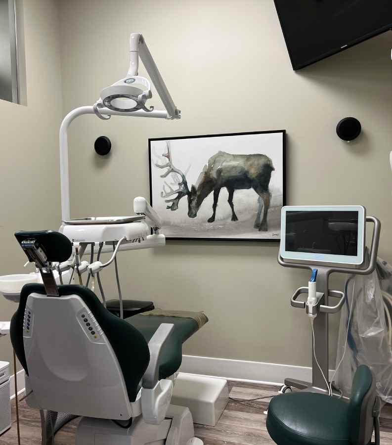 A Dental chair at Lakeside Family Dental in Burlington city.